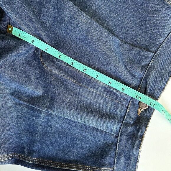 Vintage 70s Vik Vizette Flare Jeans Denim Embroidered Butterflies Blue Size 26 - Picture 10 of 12